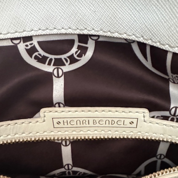 Henri Bendel White and Blue Striped Tote - Picture 11 of 12